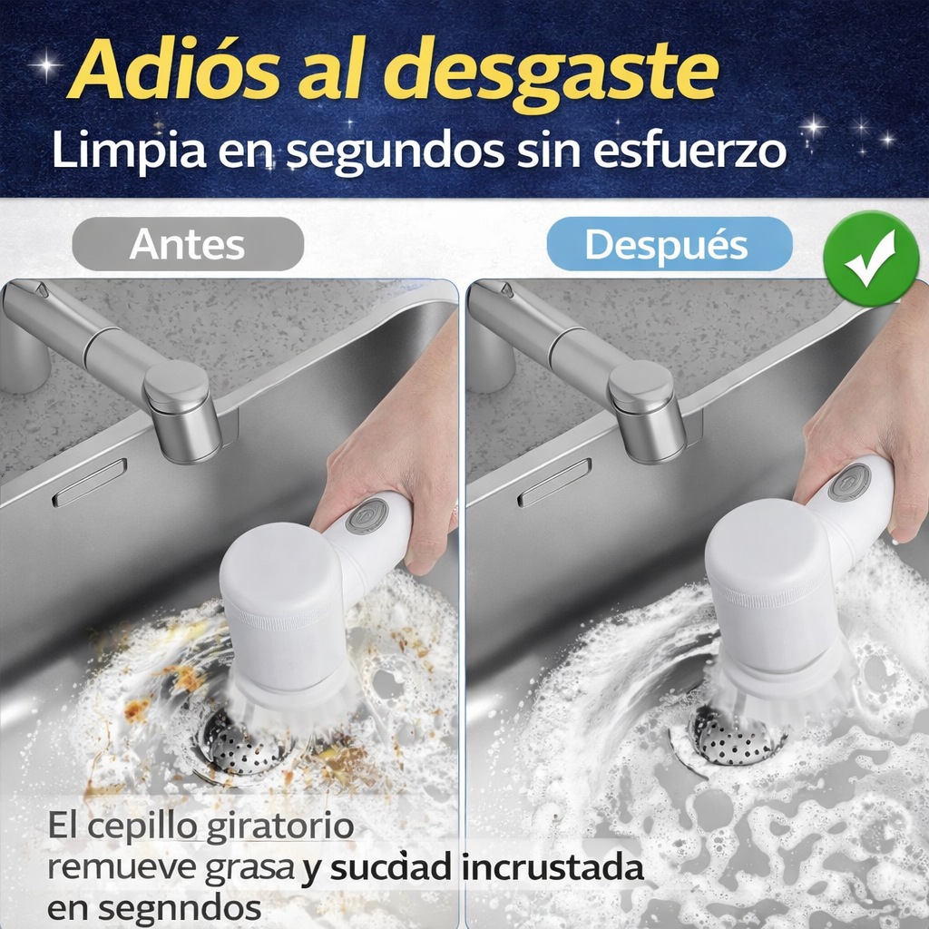 CEPILLO ELETRICO - 👉 Limpieza profunda incluso con agua