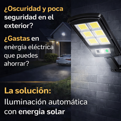 LUZ SOLAR LED CON SENSOR DE MOVIMIENTO Y CONTROL REMOTO