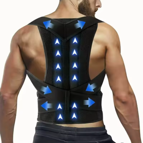 CORRECTOR DE POSTURA AJUSTABLE Y TRANSPIRABLE ALIVIO DEL DOLOR Y MEJOR POSTURA DESDE EL PRIMER USO